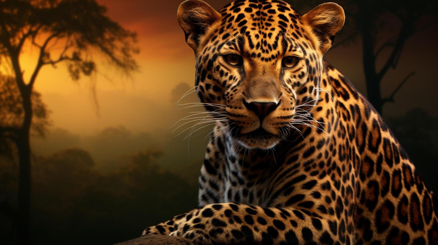 ai generado leopardo alto calidad imagen foto