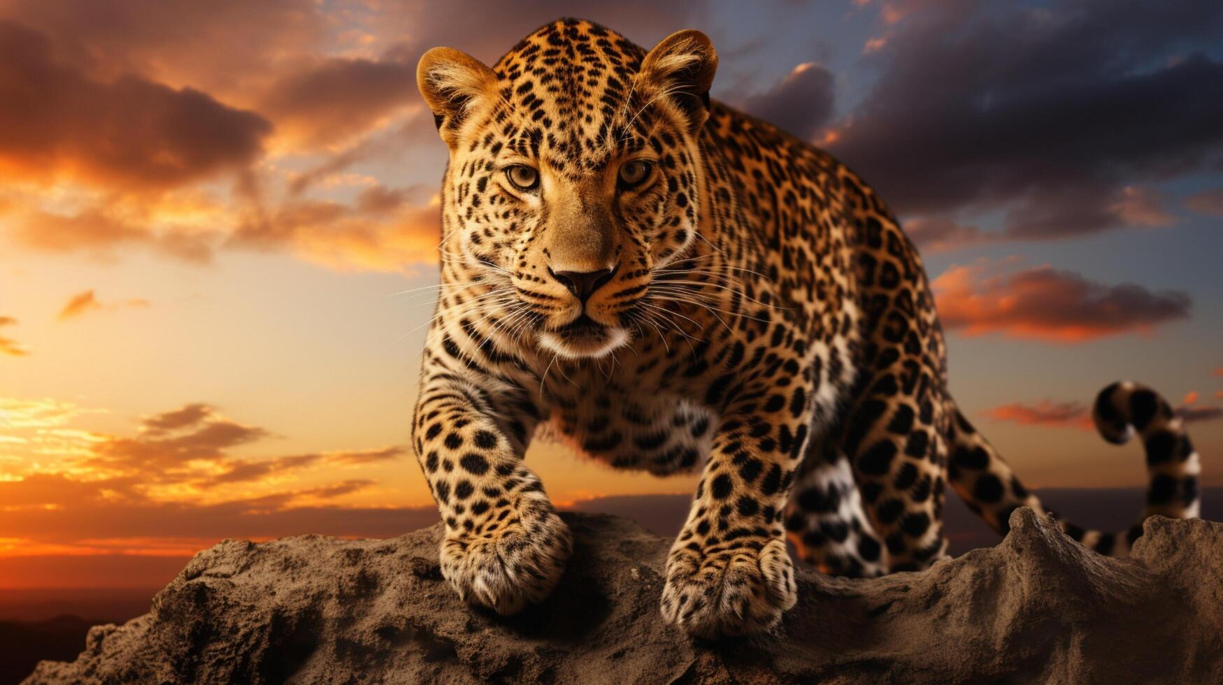 AI generated leopard high quality image photo