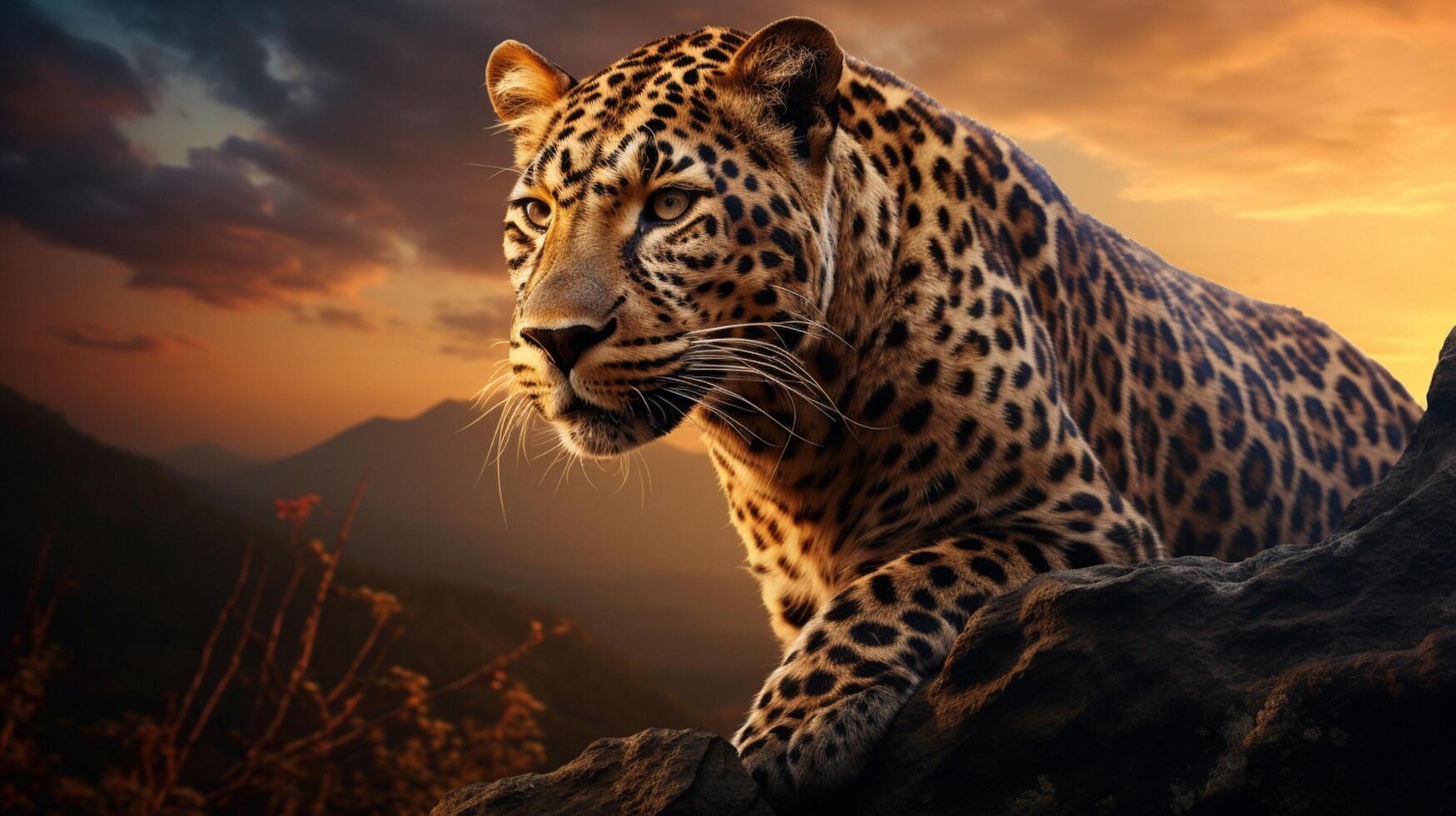 AI generated leopard high quality image photo