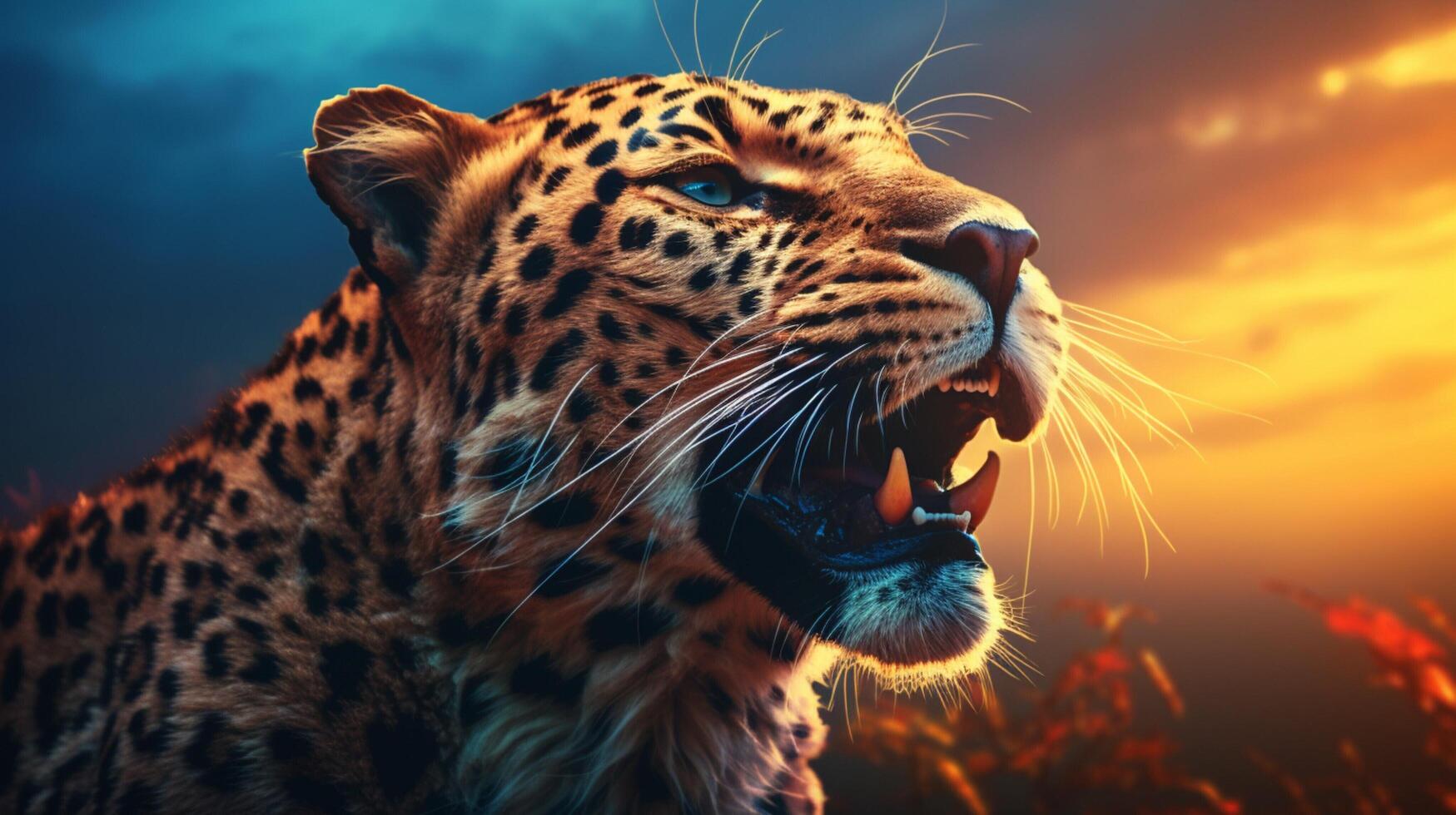 AI generated leopard high quality image photo