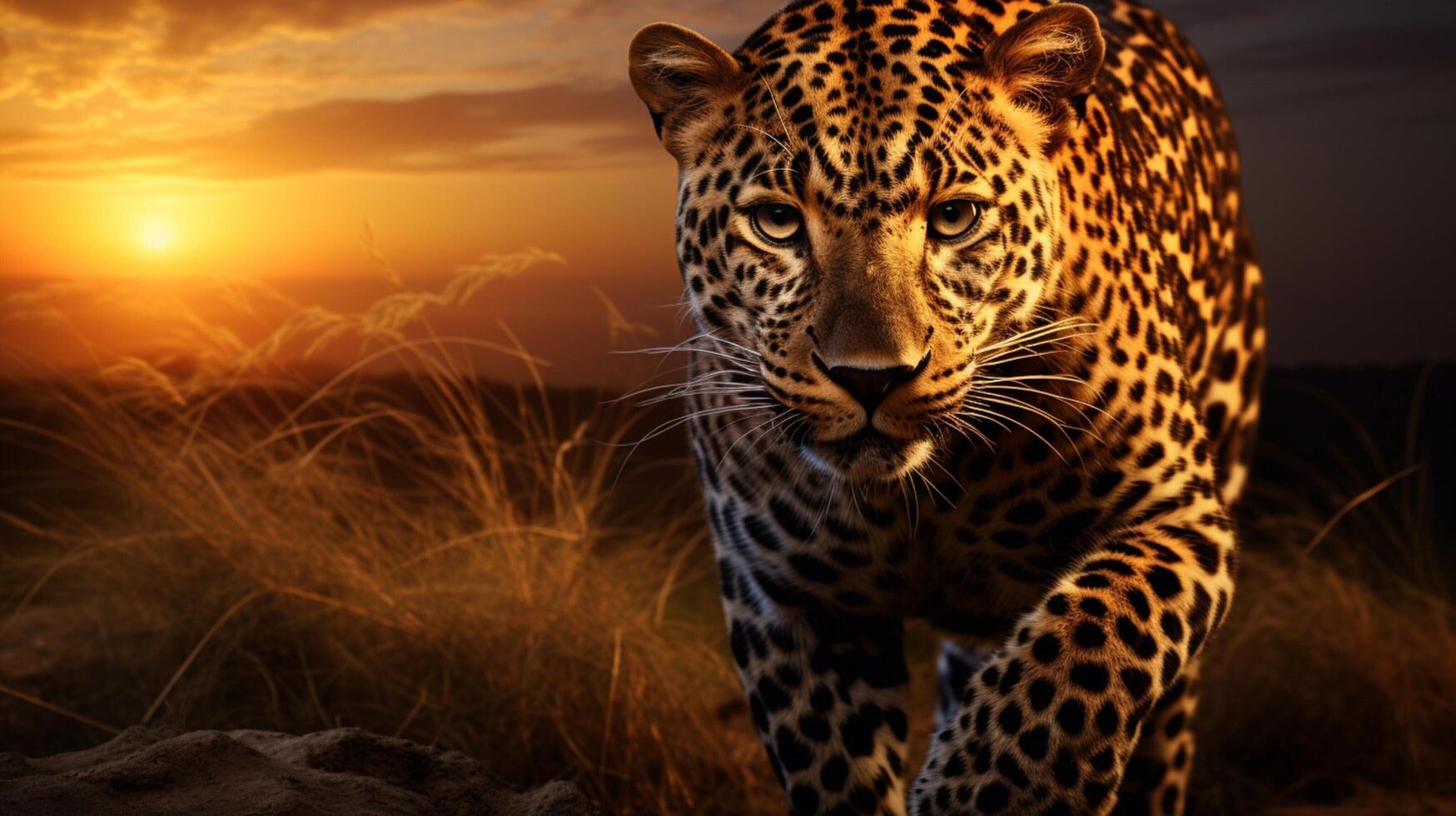 AI generated leopard high quality image photo