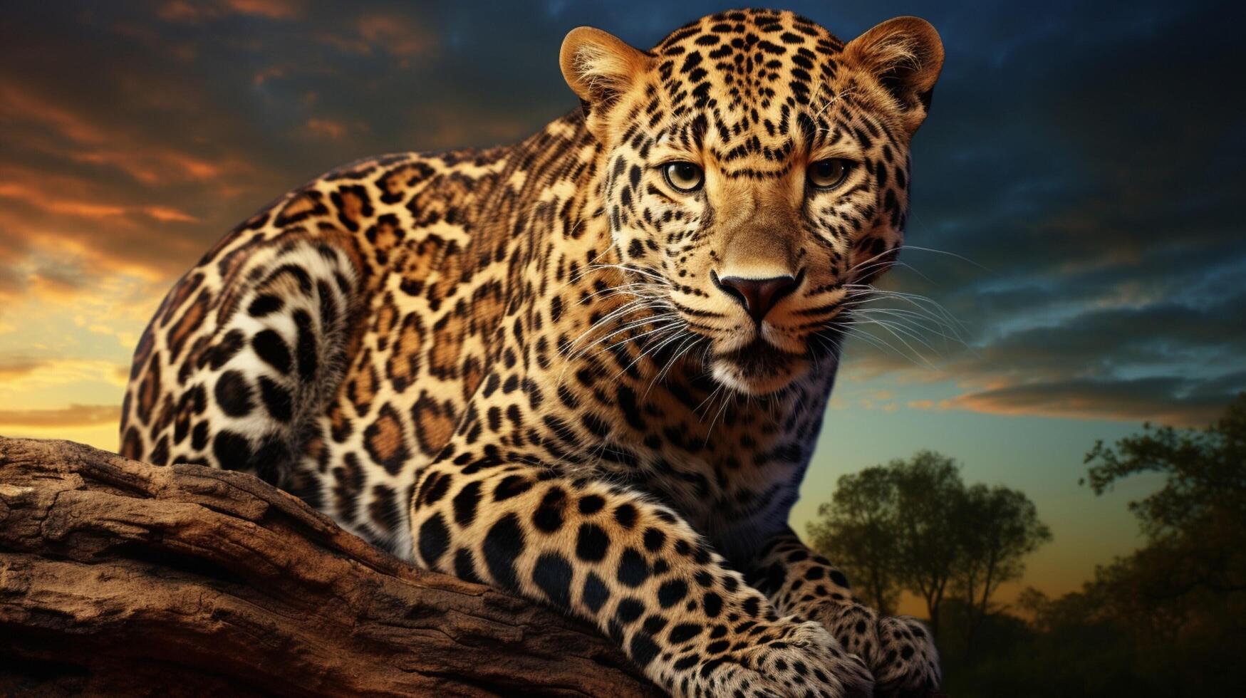 ai generado leopardo alto calidad imagen foto