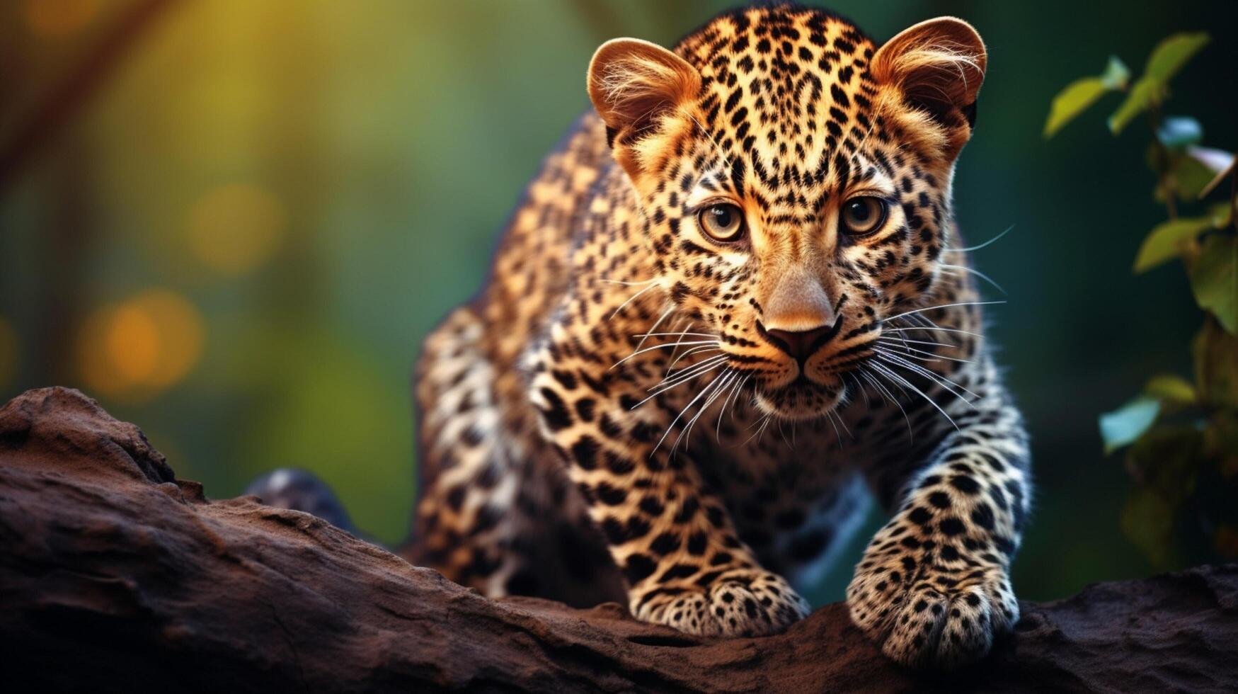 ai generado leopardo alto calidad imagen foto