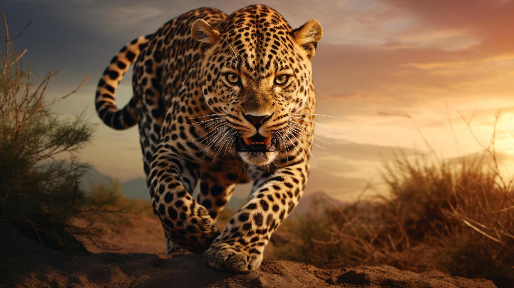 AI generated leopard high quality image photo