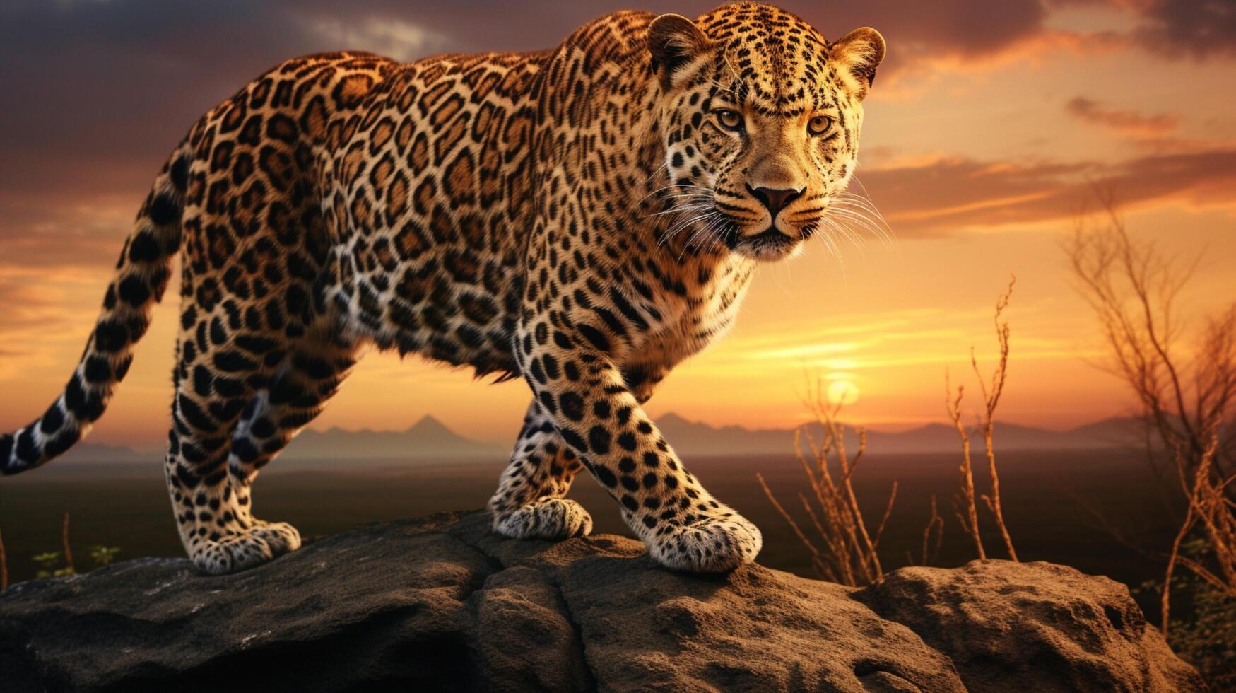 AI generated leopard high quality image photo