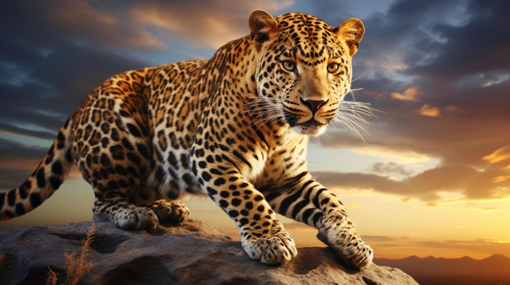 AI generated leopard high quality image photo