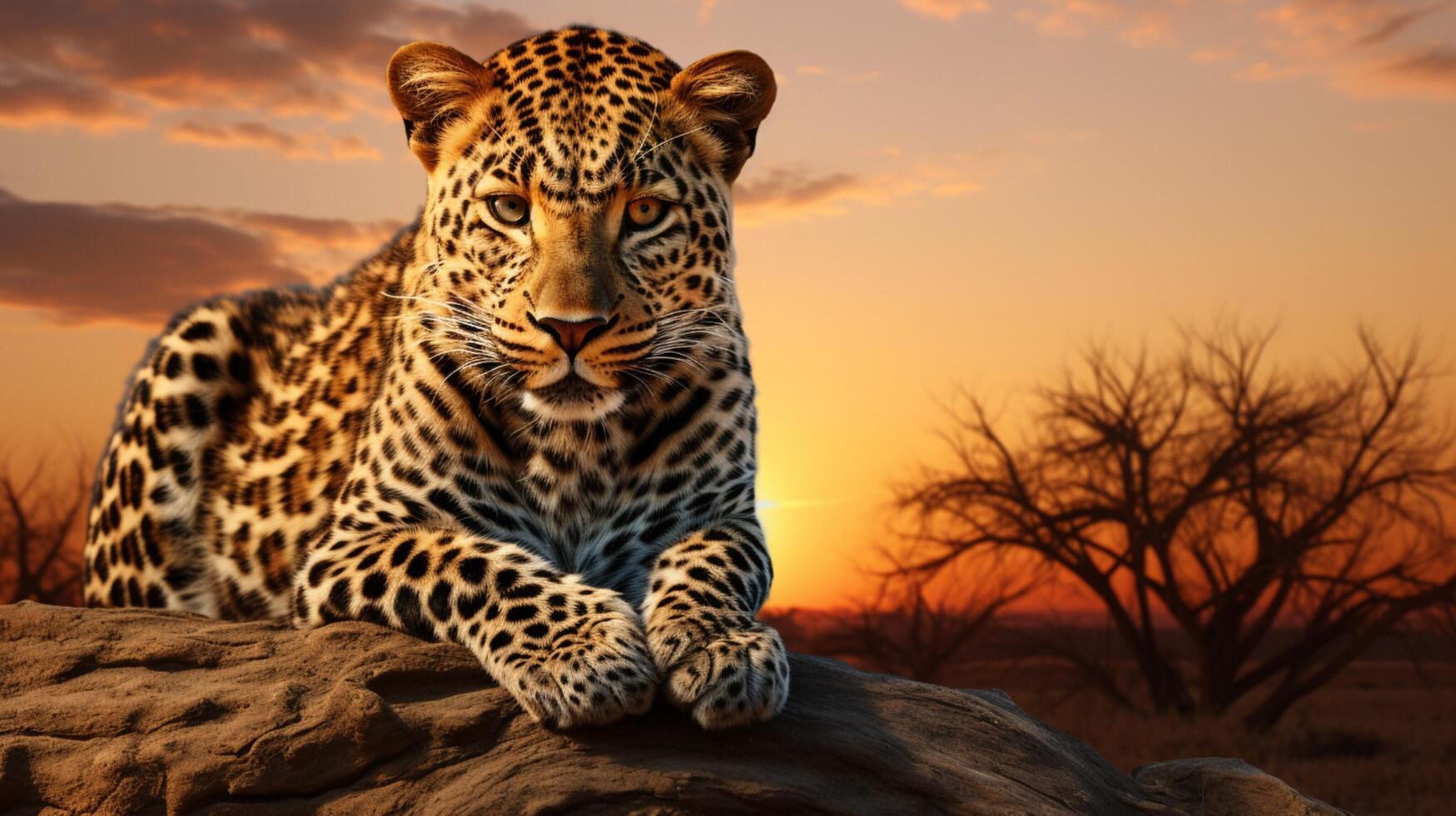AI generated leopard high quality image photo