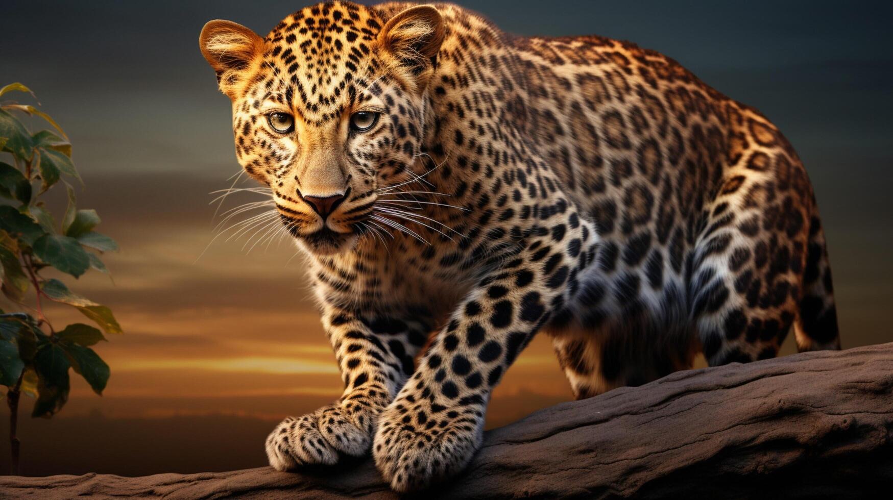 AI generated leopard high quality image photo