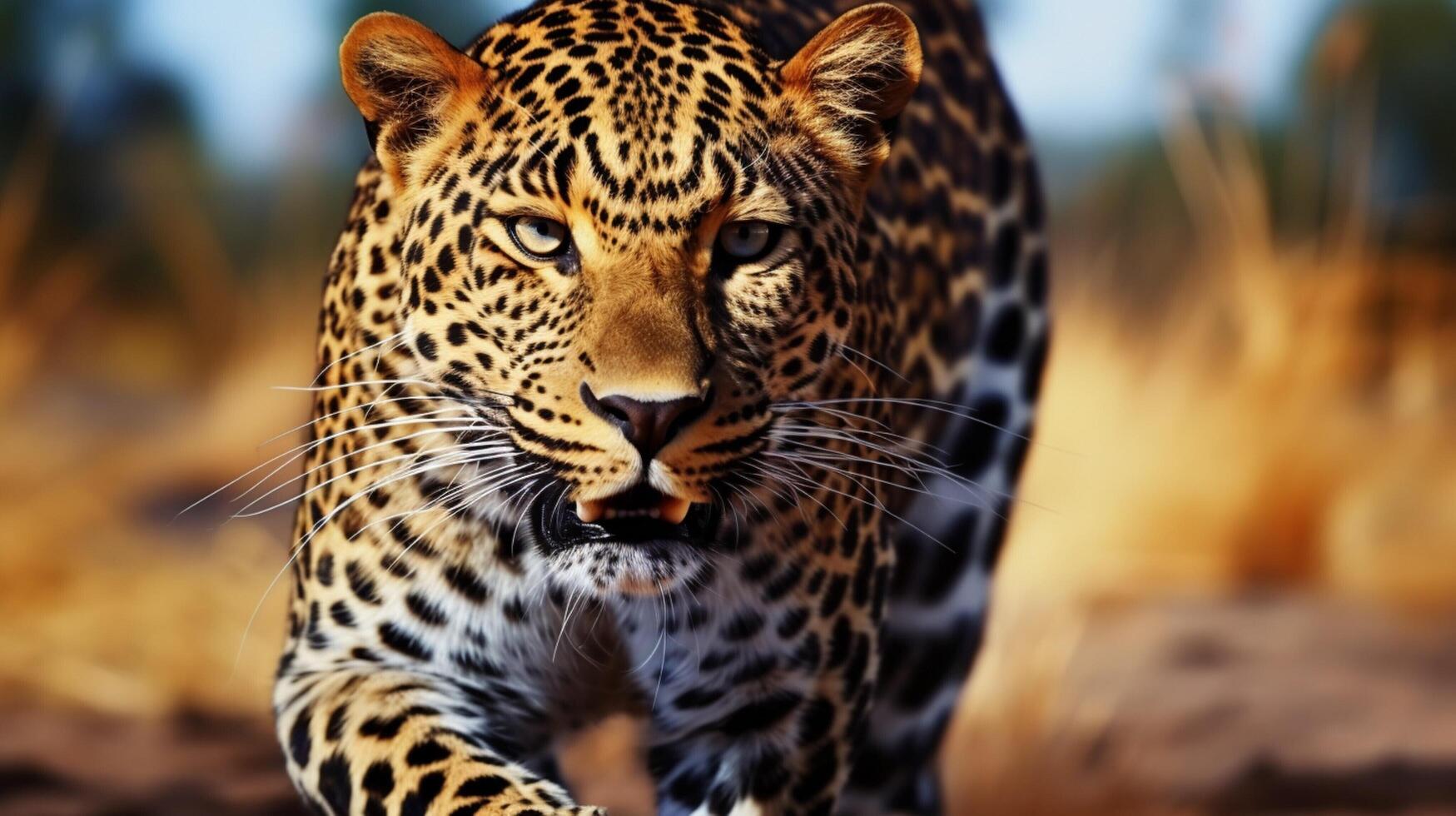 ai generado leopardo alto calidad imagen foto