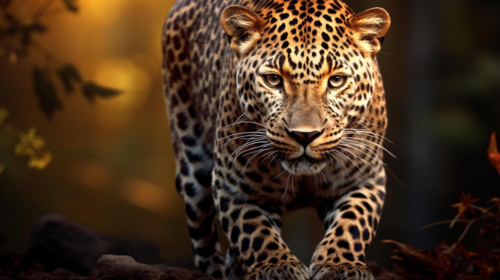 ai generado leopardo alto calidad imagen foto