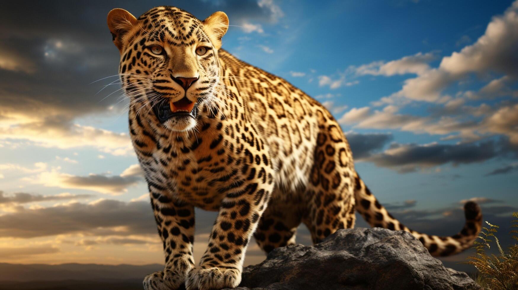 ai generado leopardo alto calidad imagen foto