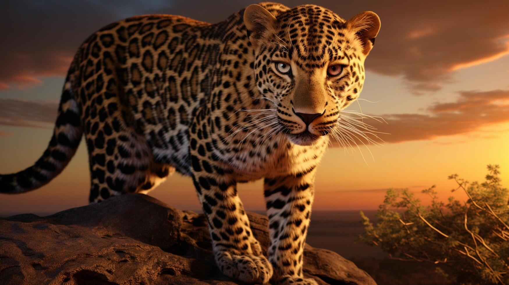 AI generated leopard high quality image photo