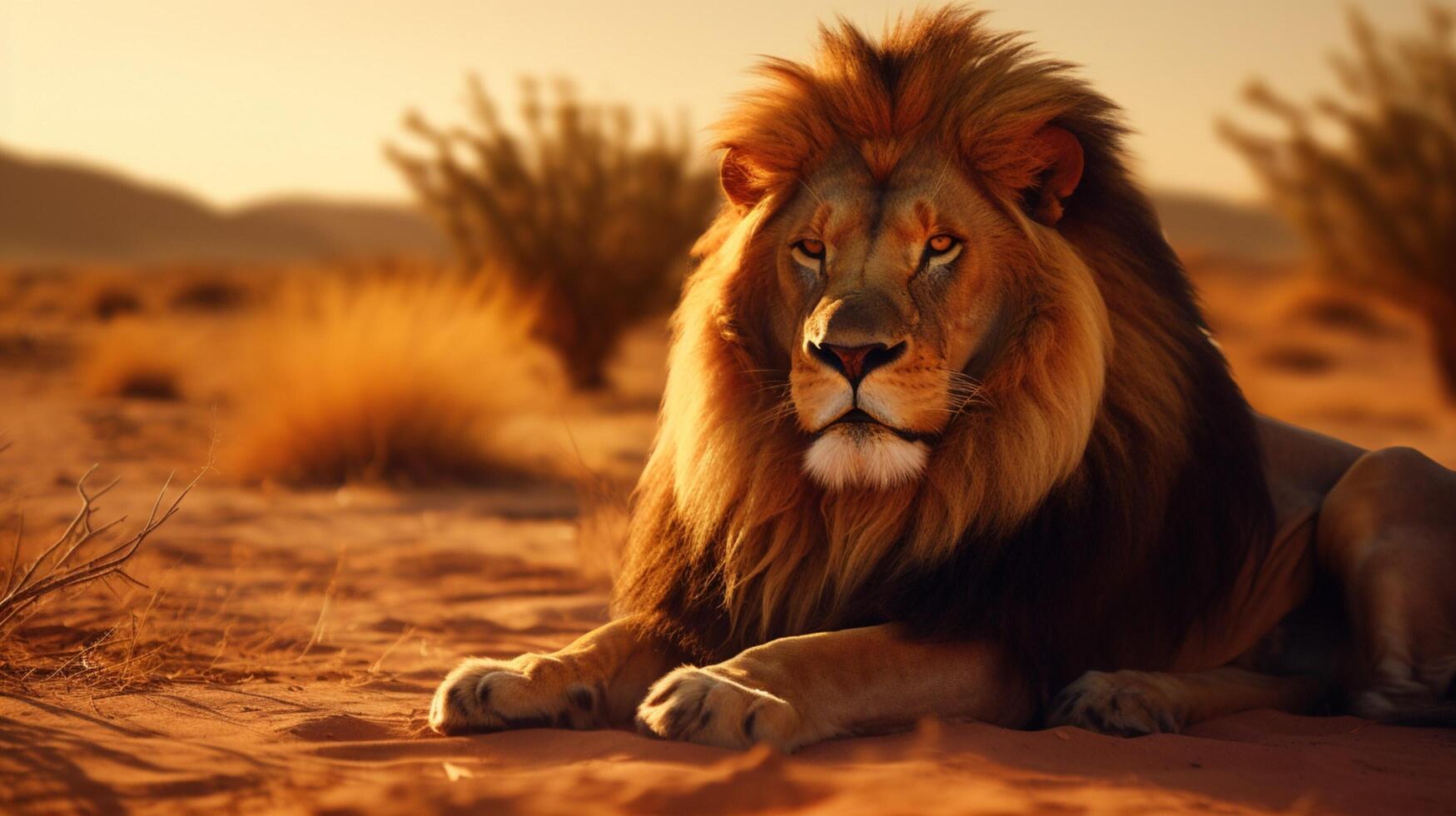 AI generated lion high quality image photo