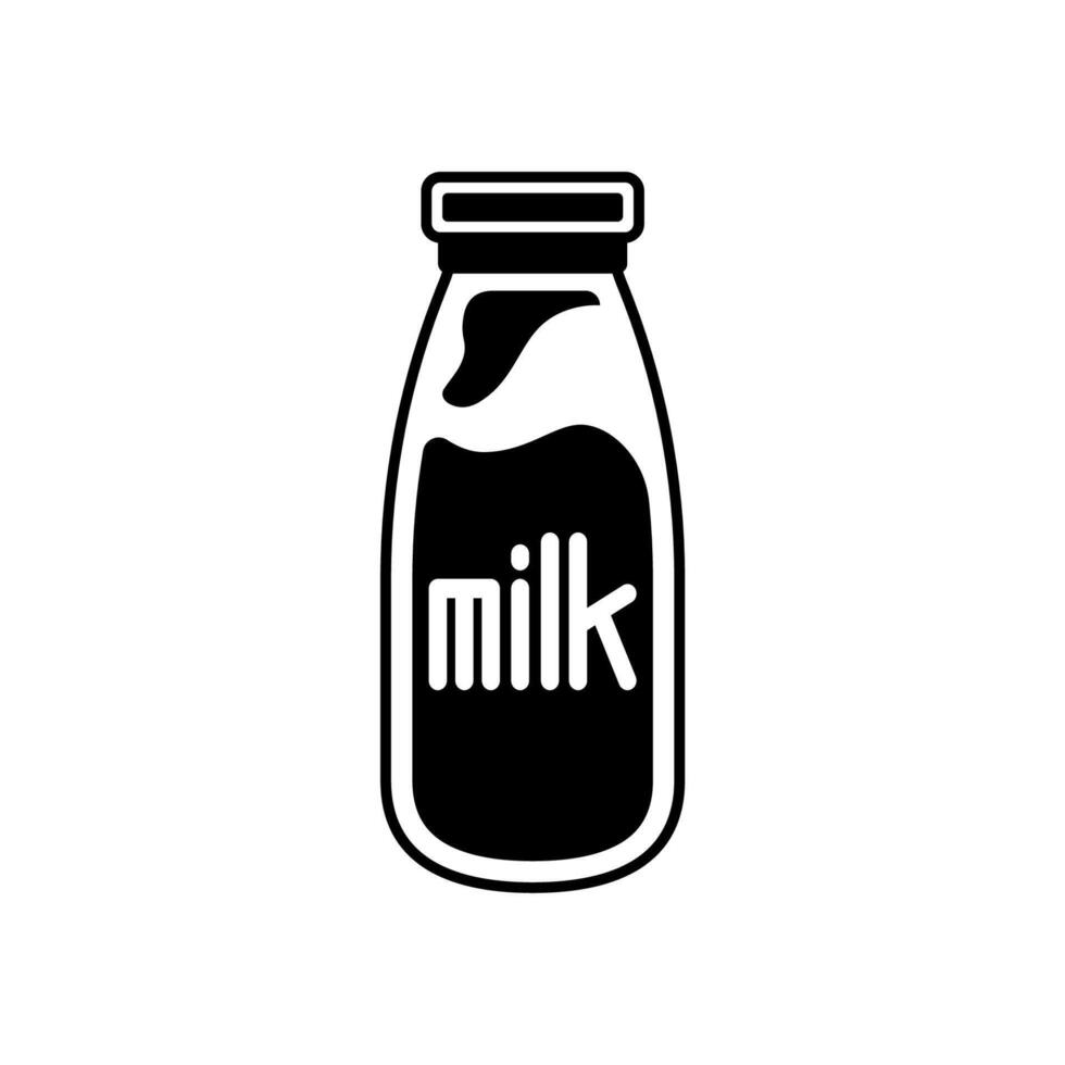 milk bottle icon design vector template