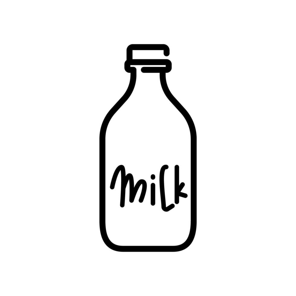 milk bottle icon design vector template