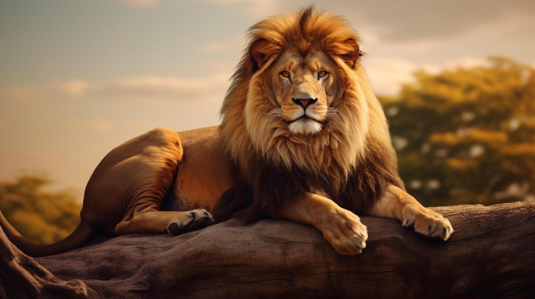 AI generated lion high quality image photo