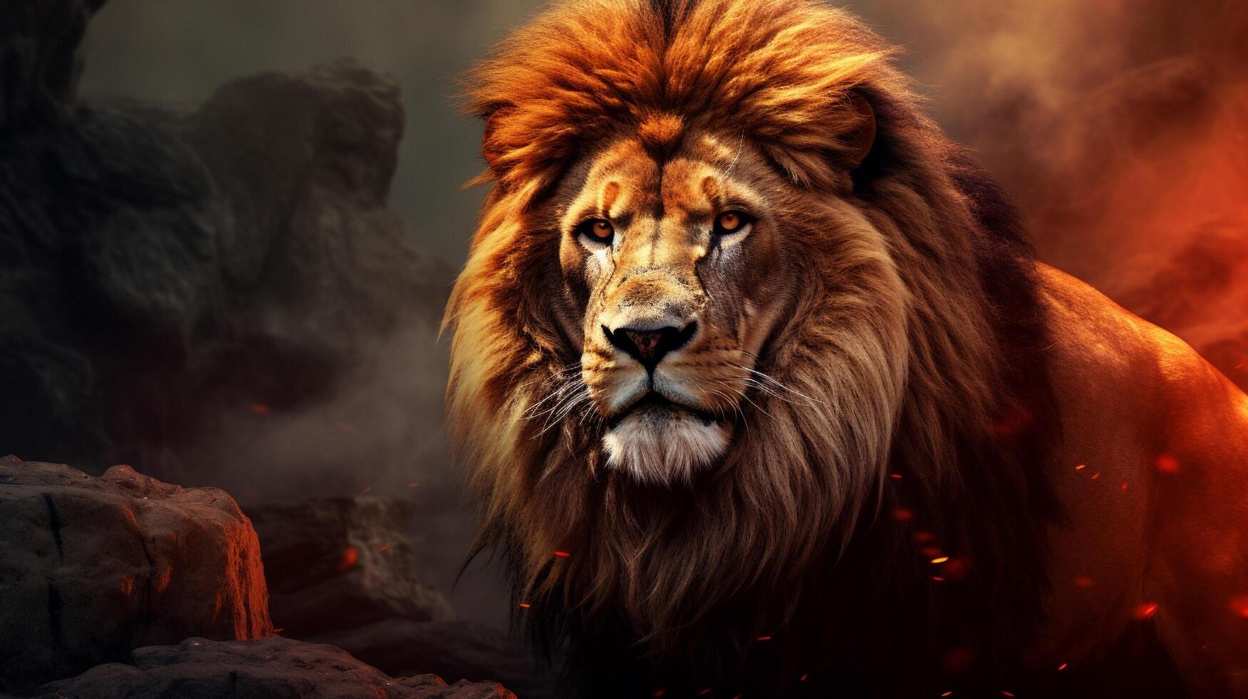 AI generated lion high quality image photo