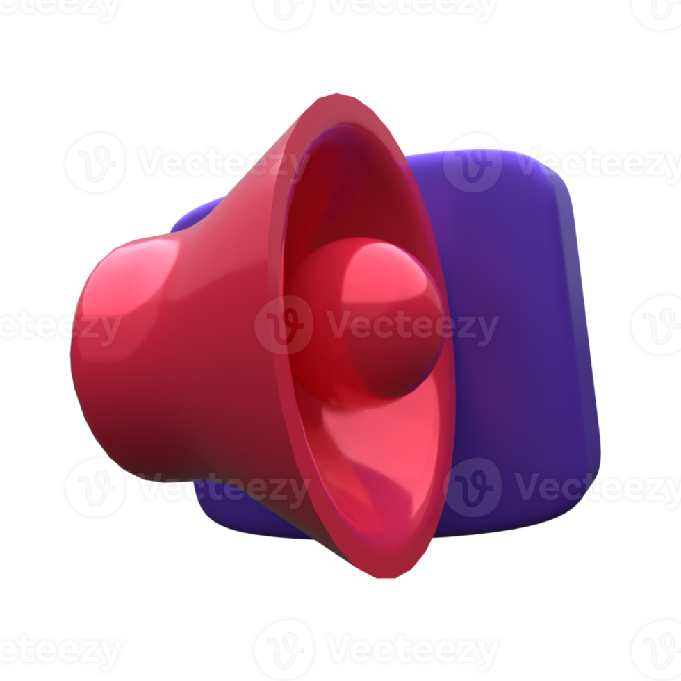 Unique Sound button 3D rendering icon illustration simple.Realistic illustration. png