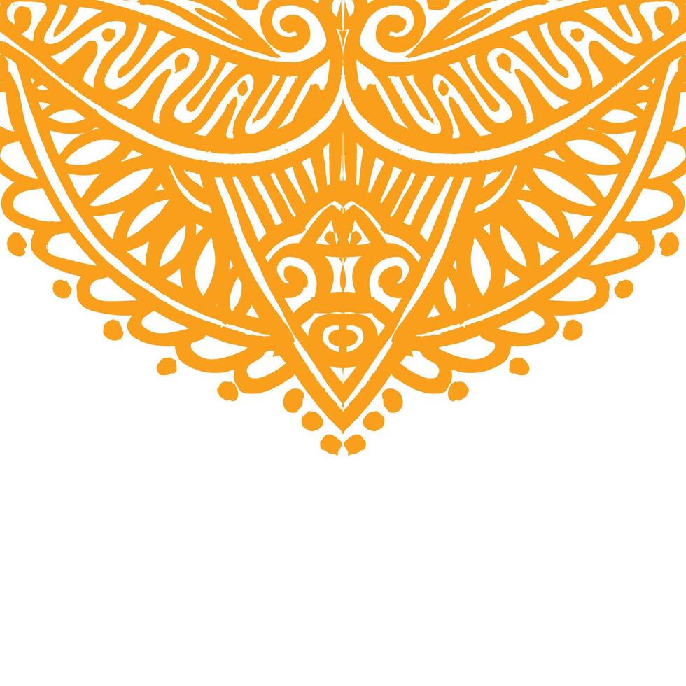 vector orange mandala