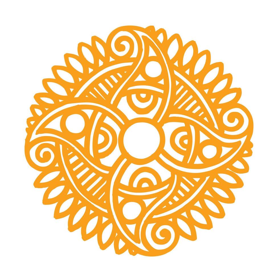 vector naranja mandala