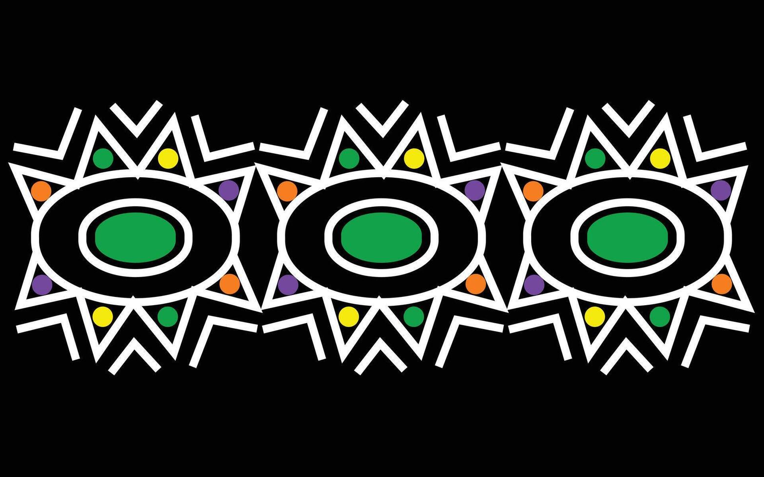 vector color abstract alpona flower design