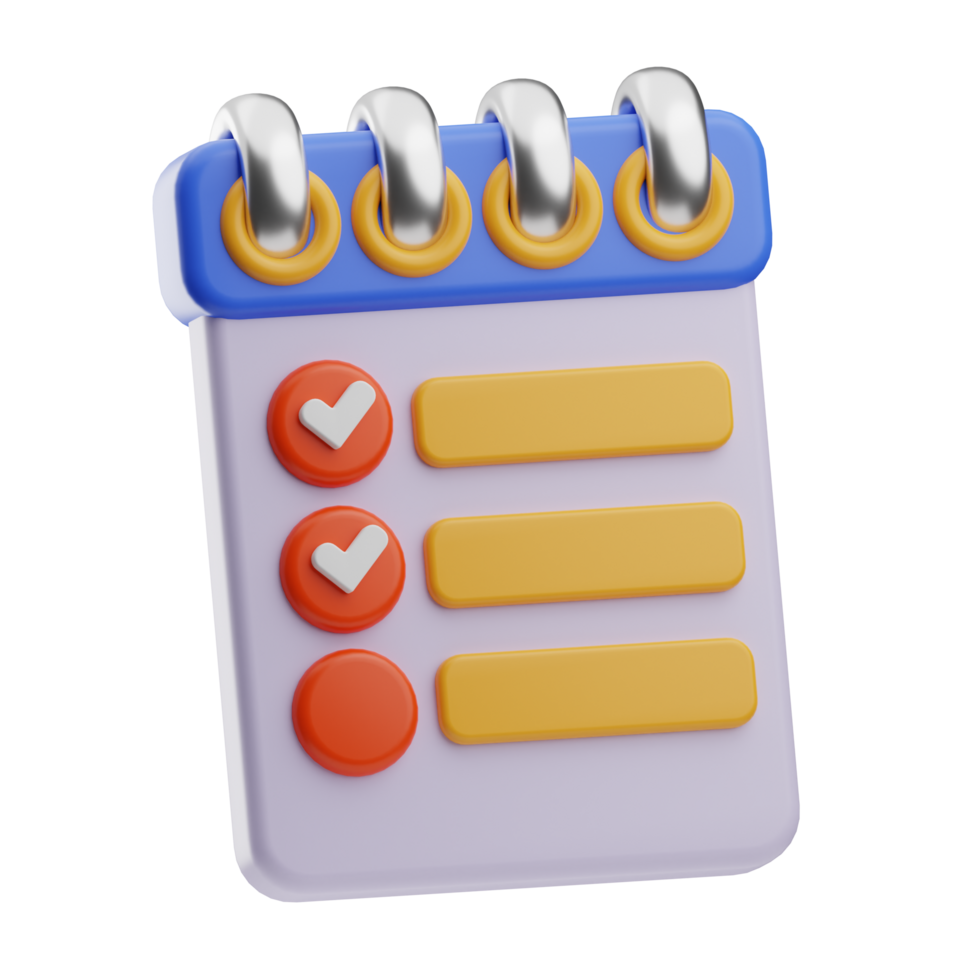 List 3D Illustration png