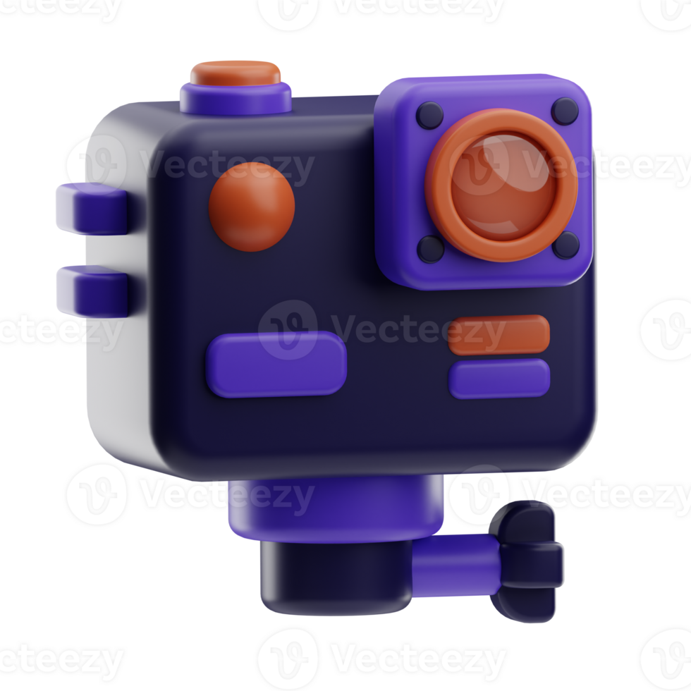 Action Camera Technology object illustration 3D png