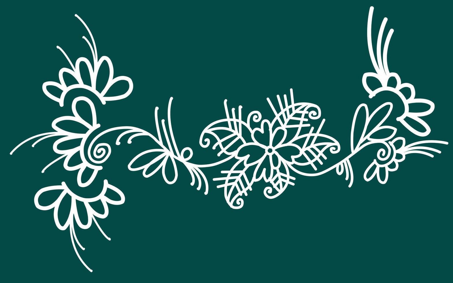 vector color abstract alpona flower design