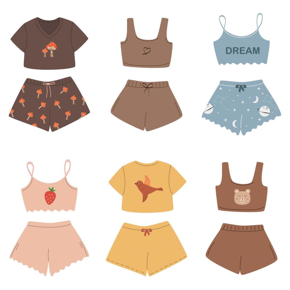 Sleep wear set vector file 6138616 Vector Art at Vecteezy