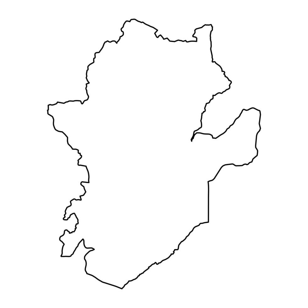 oriental provincia mapa, administrativo división de sierra leona vector ilustración.