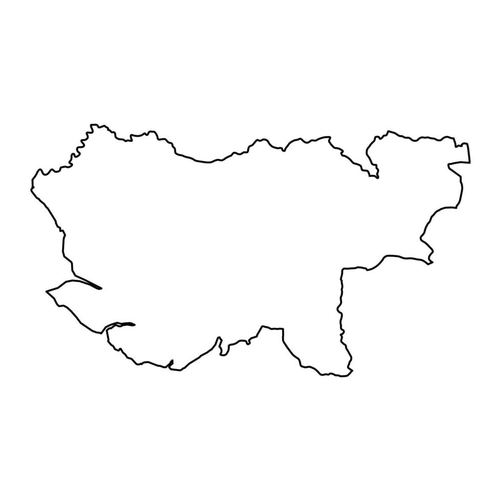 moyamba distrito mapa, administrativo división de sierra leona vector ilustración.