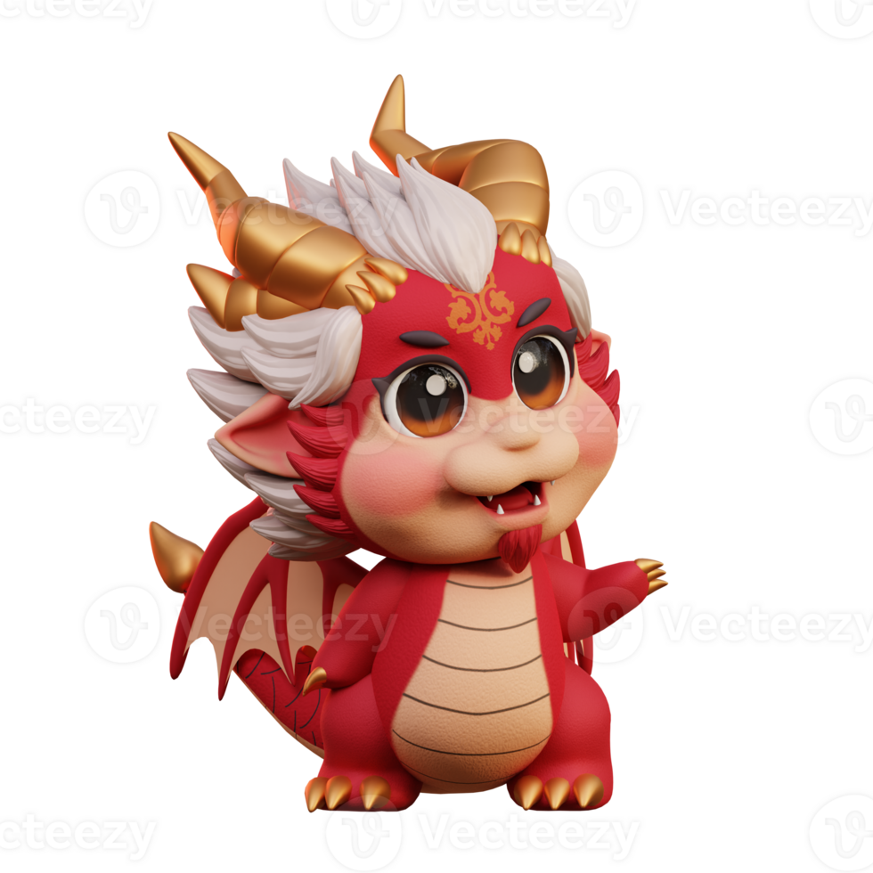 3D Character Dragon Chinese New Year png