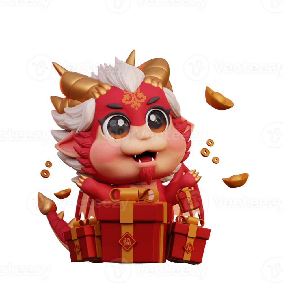 3D Character Dragon Chinese New Year png