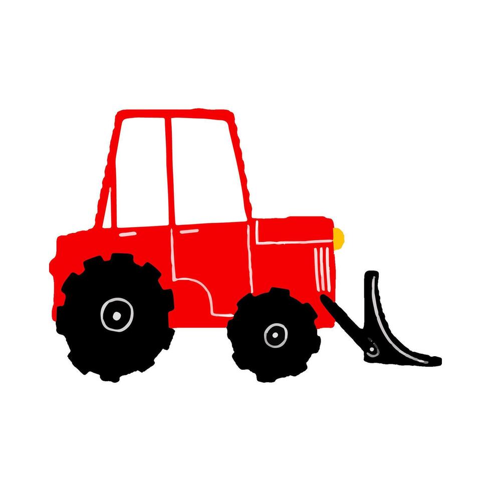 Set of cute vehicles for kids design. Hand drawn cute illustrati vector