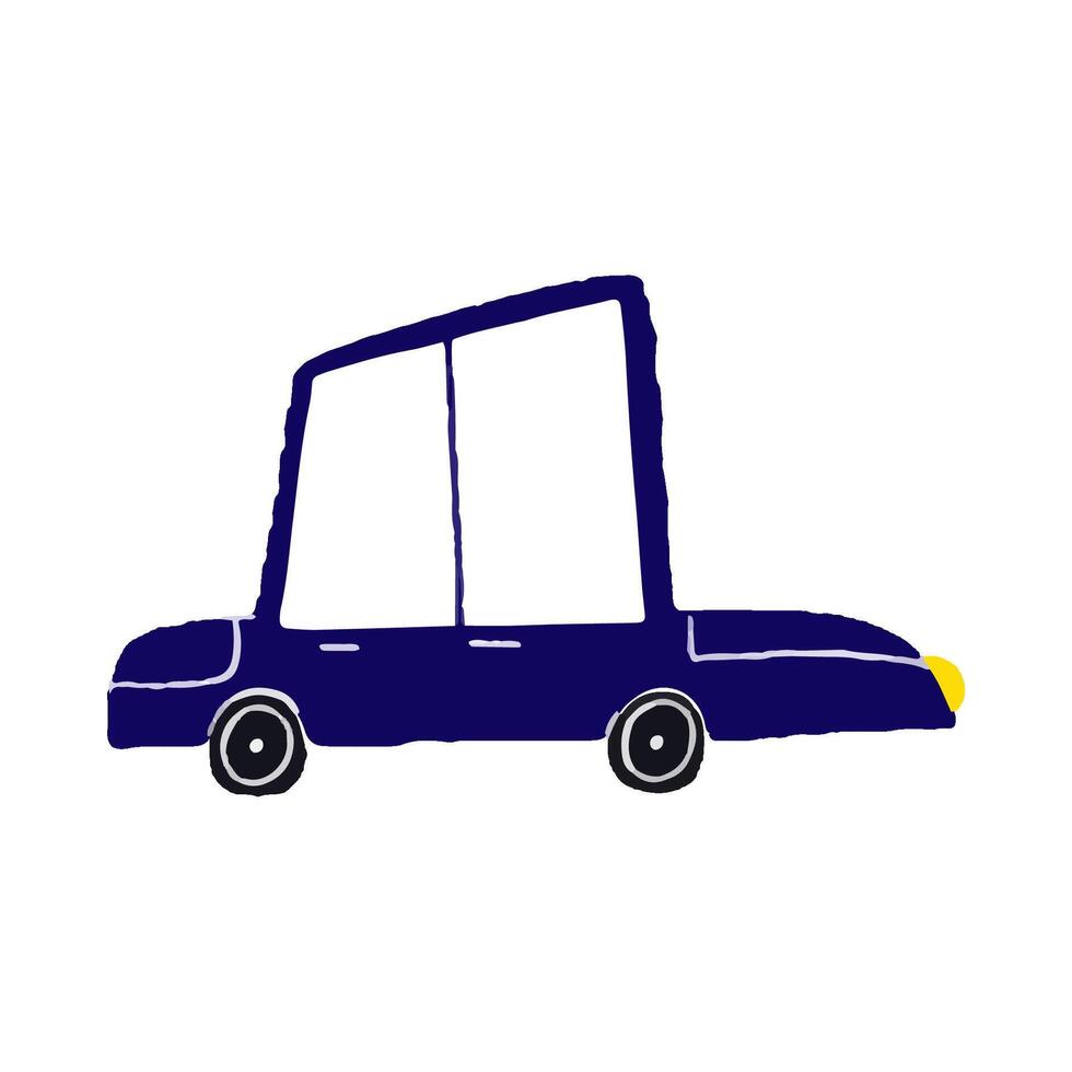 Set of cute vehicles for kids design. Hand drawn cute illustrati vector