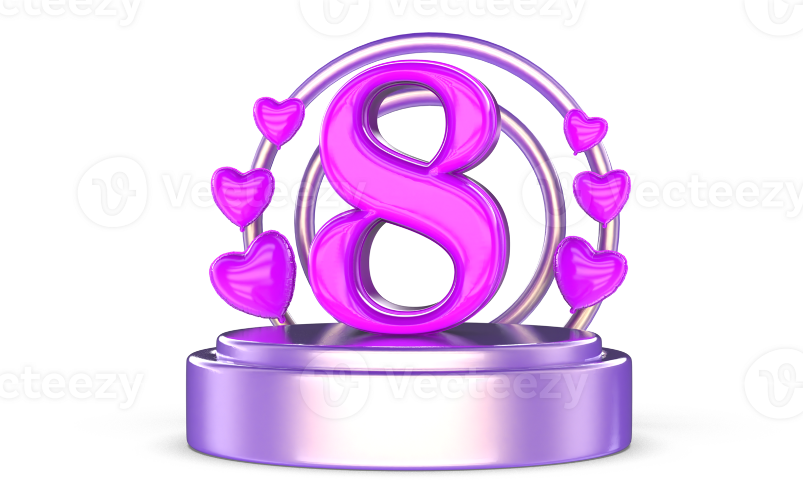 8 March 3D Rendering png