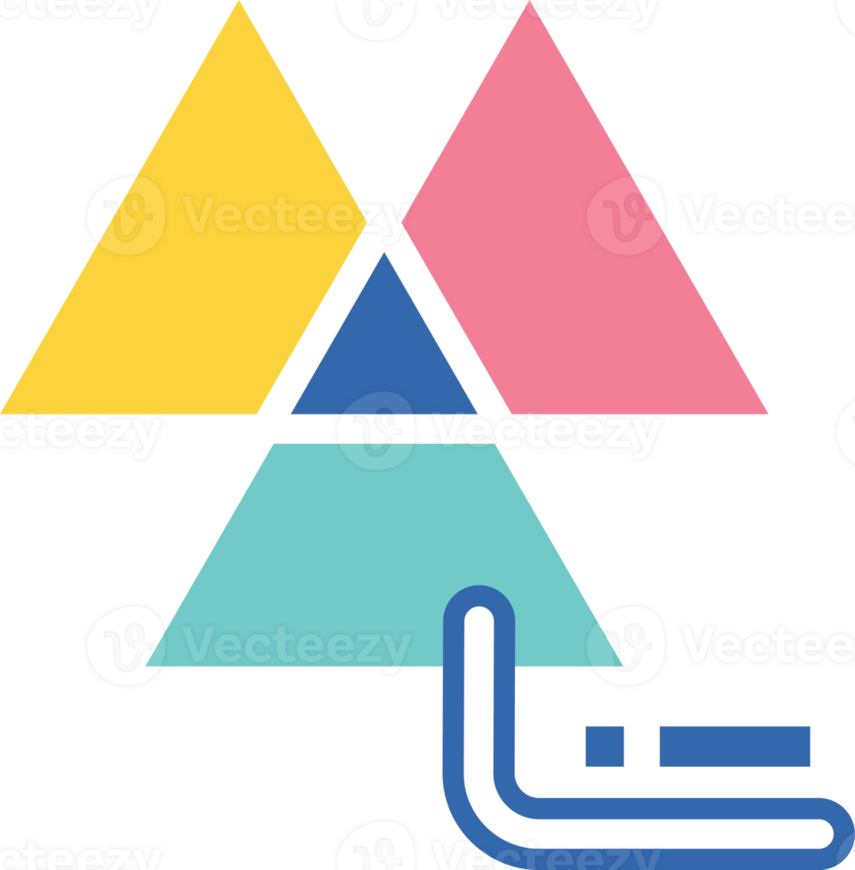 triangolo torta grafico Infografica icona png