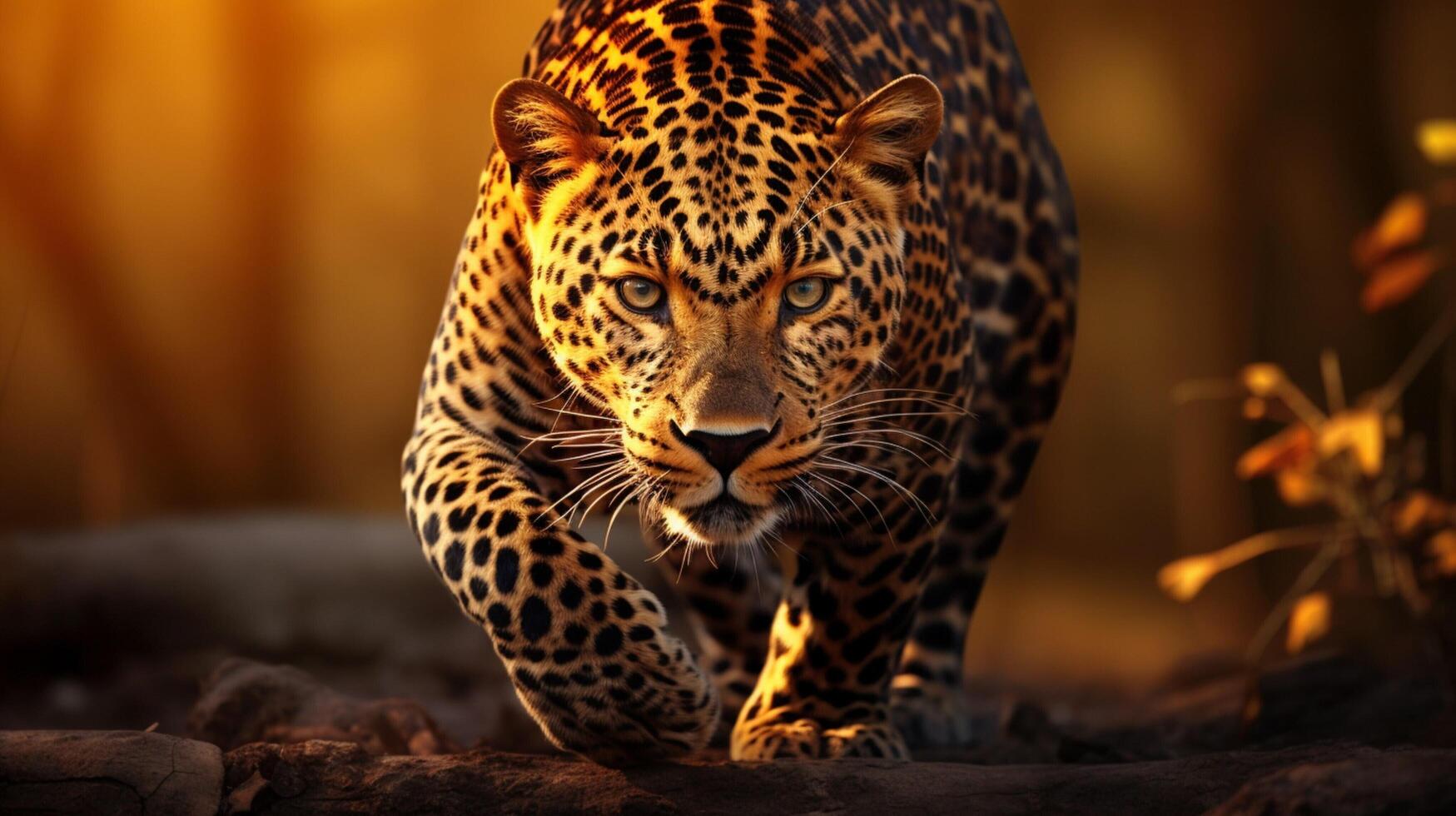 ai generado leopardo alto calidad imagen foto