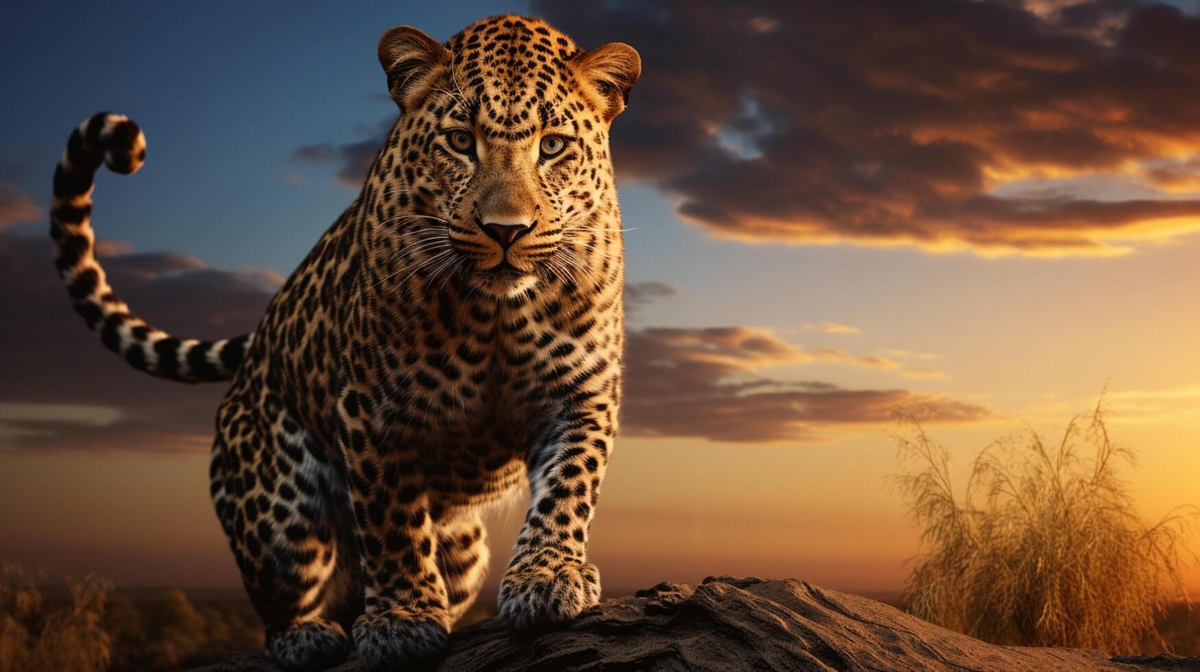 AI generated leopard high quality image photo