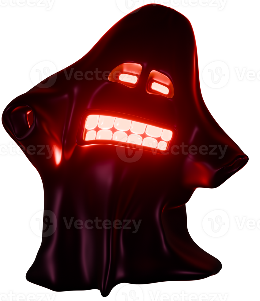 3D ghost red light personage png