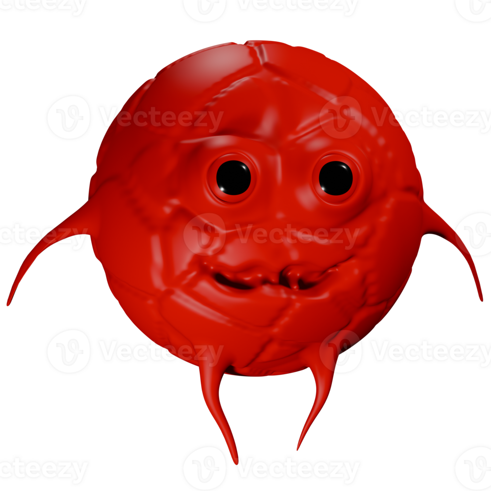 3D ball personage red png