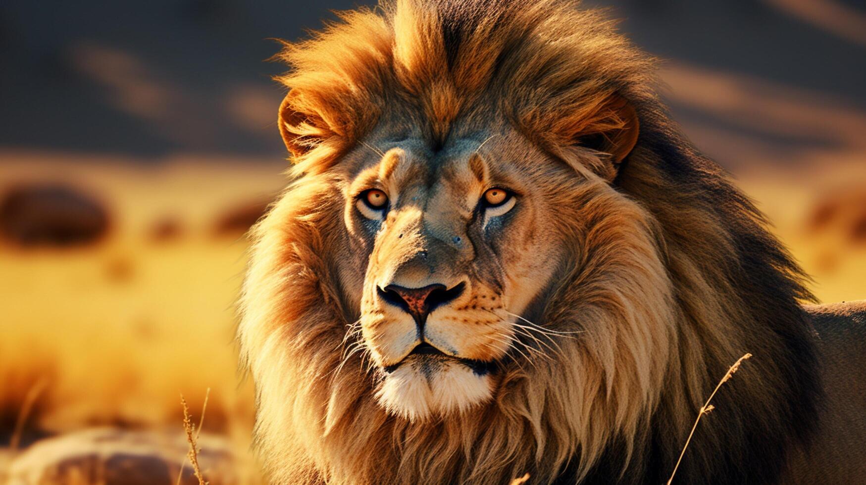 AI generated lion high quality image photo