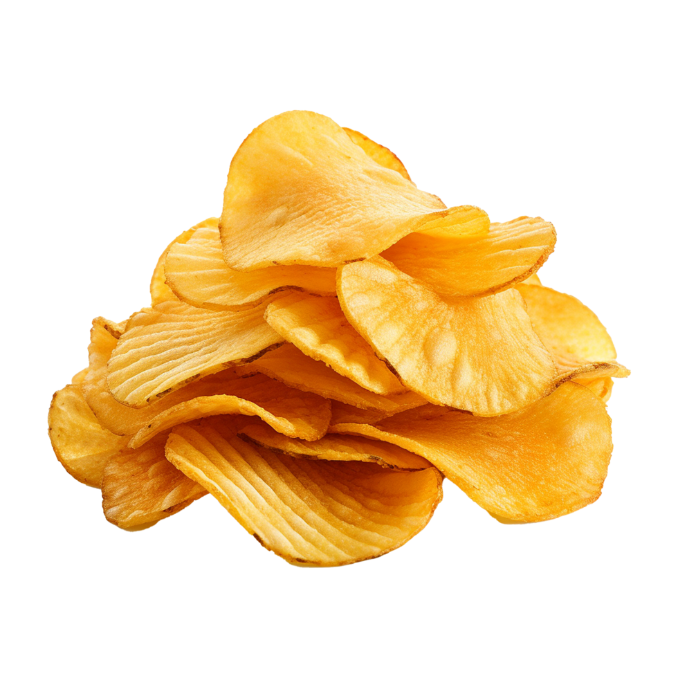 AI generated Potato chips isolated on transparent background png