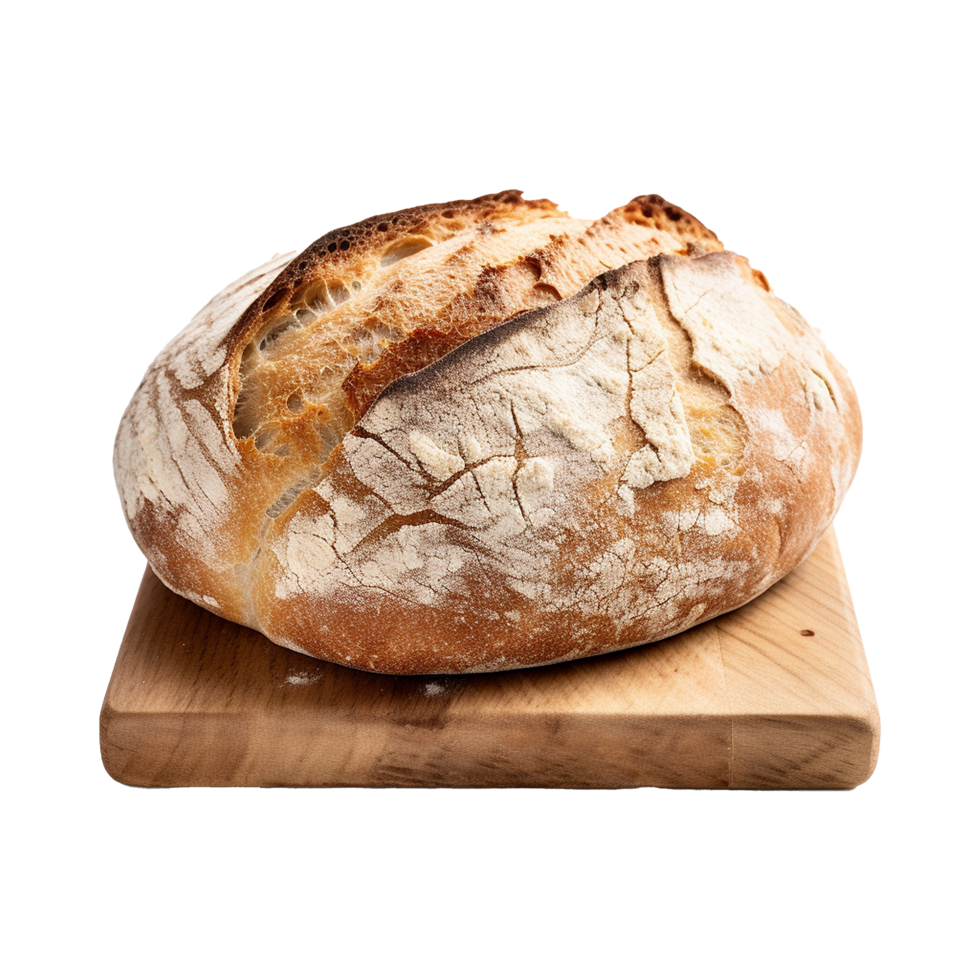 AI generated From above homemade bread isolated on transparent background png