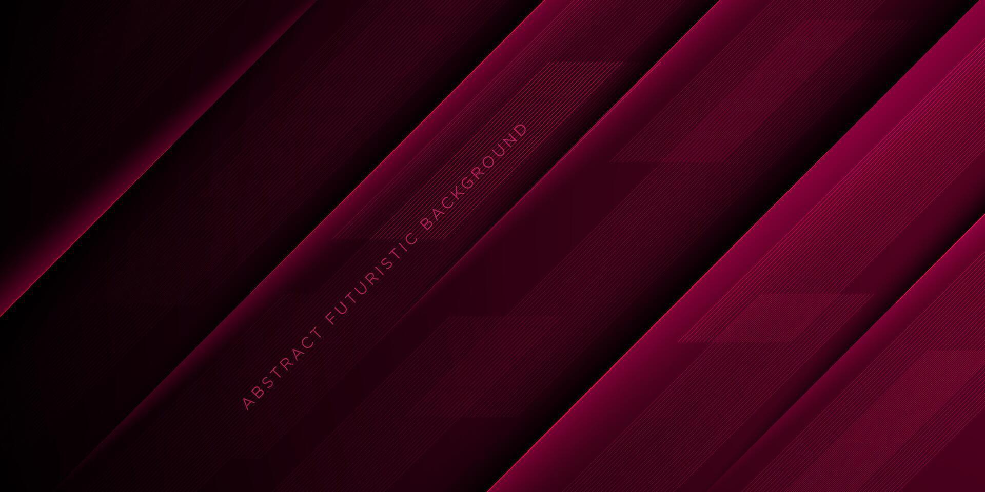 Futuristic abstract dark red gradient illustration background with 3d look and simple lines pattern. Cool design and luxury.Eps10 vector