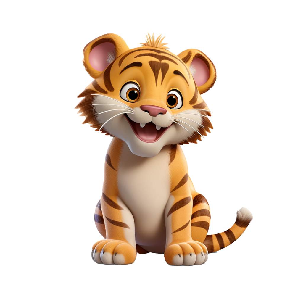 AI generated Tiger png isolated on transparent background