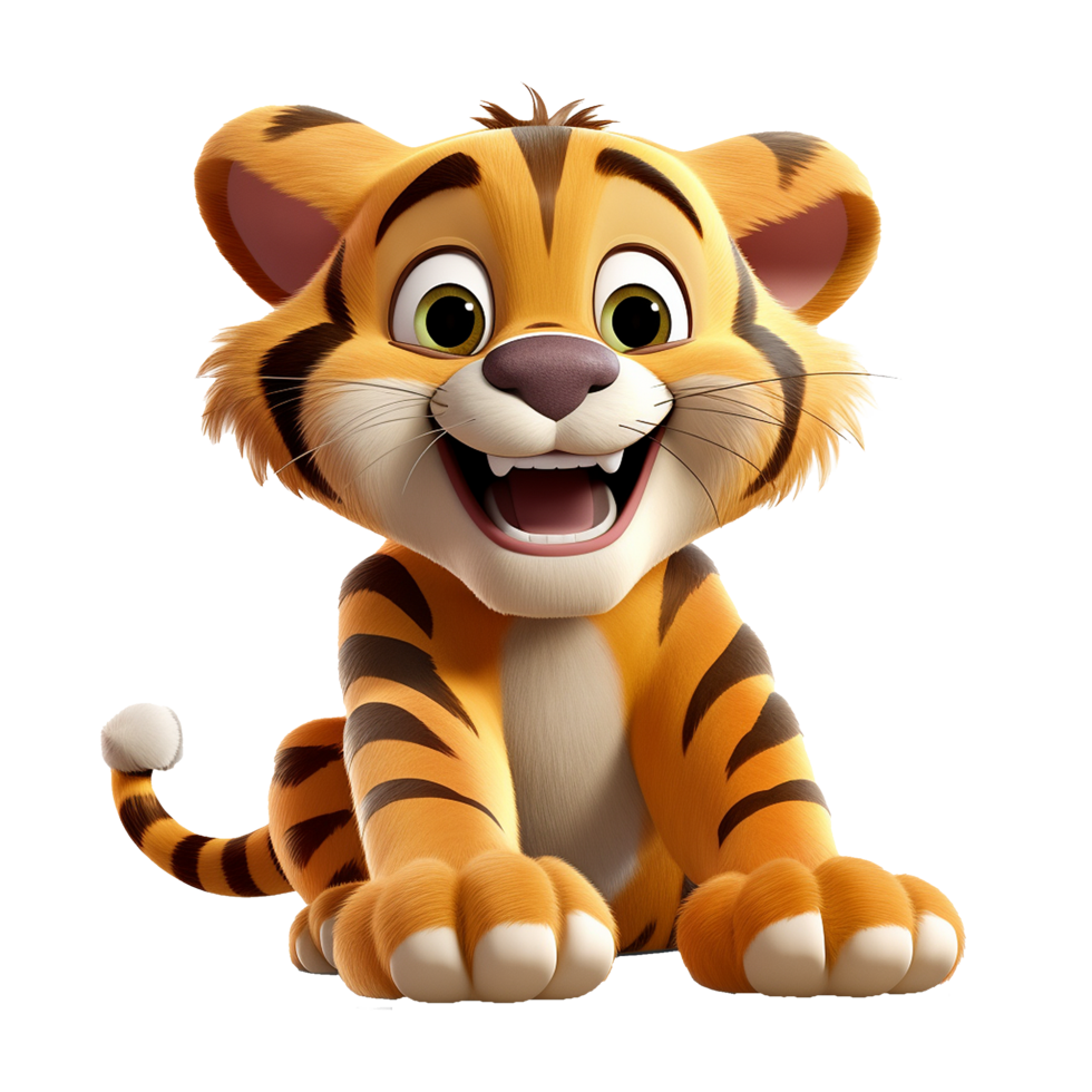 AI generated Tiger png isolated on transparent background