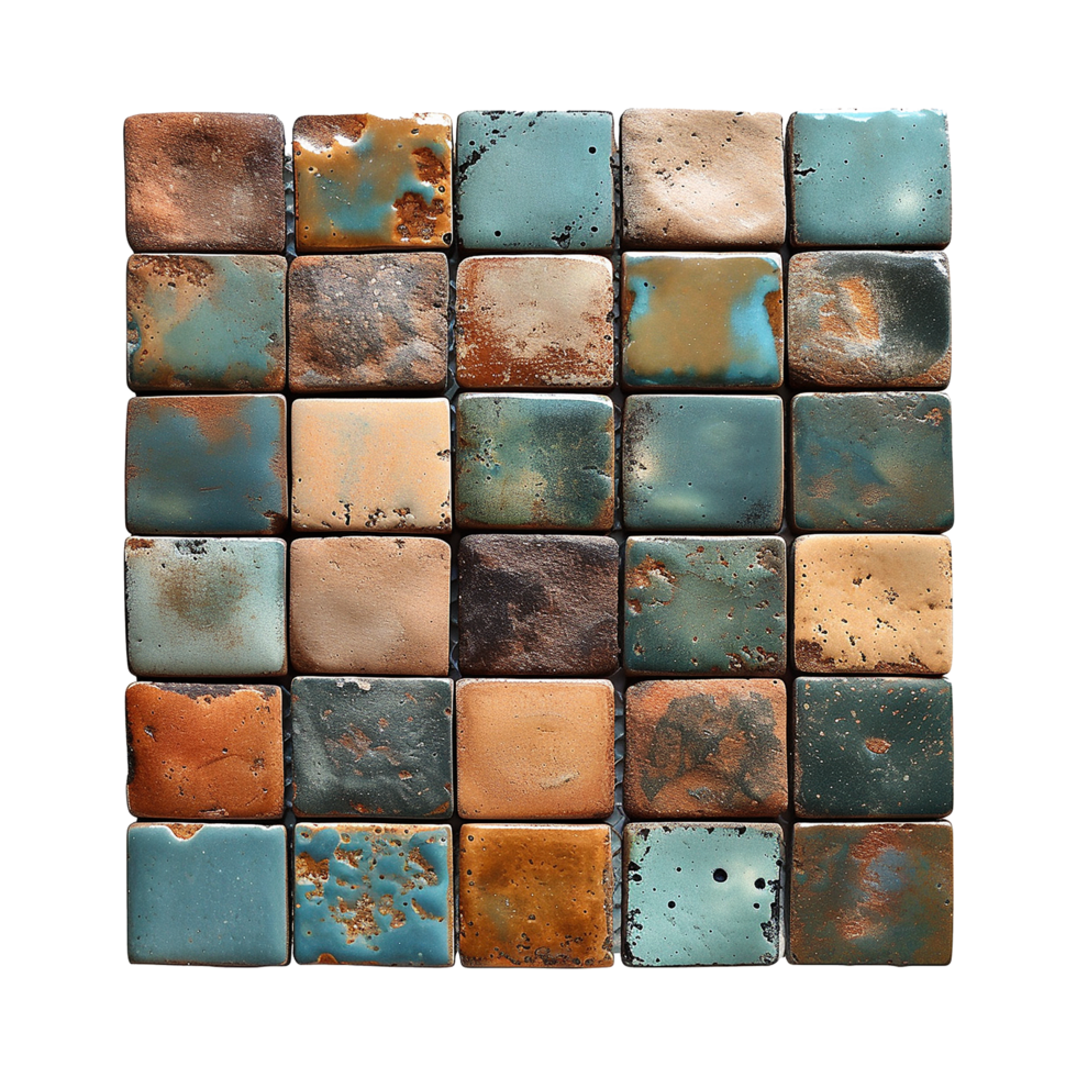 AI generated Ceramic tiles isolated on transparent background png