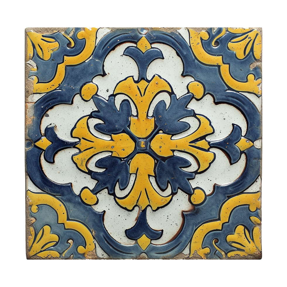 AI generated Ceramic tiles isolated on transparent background png