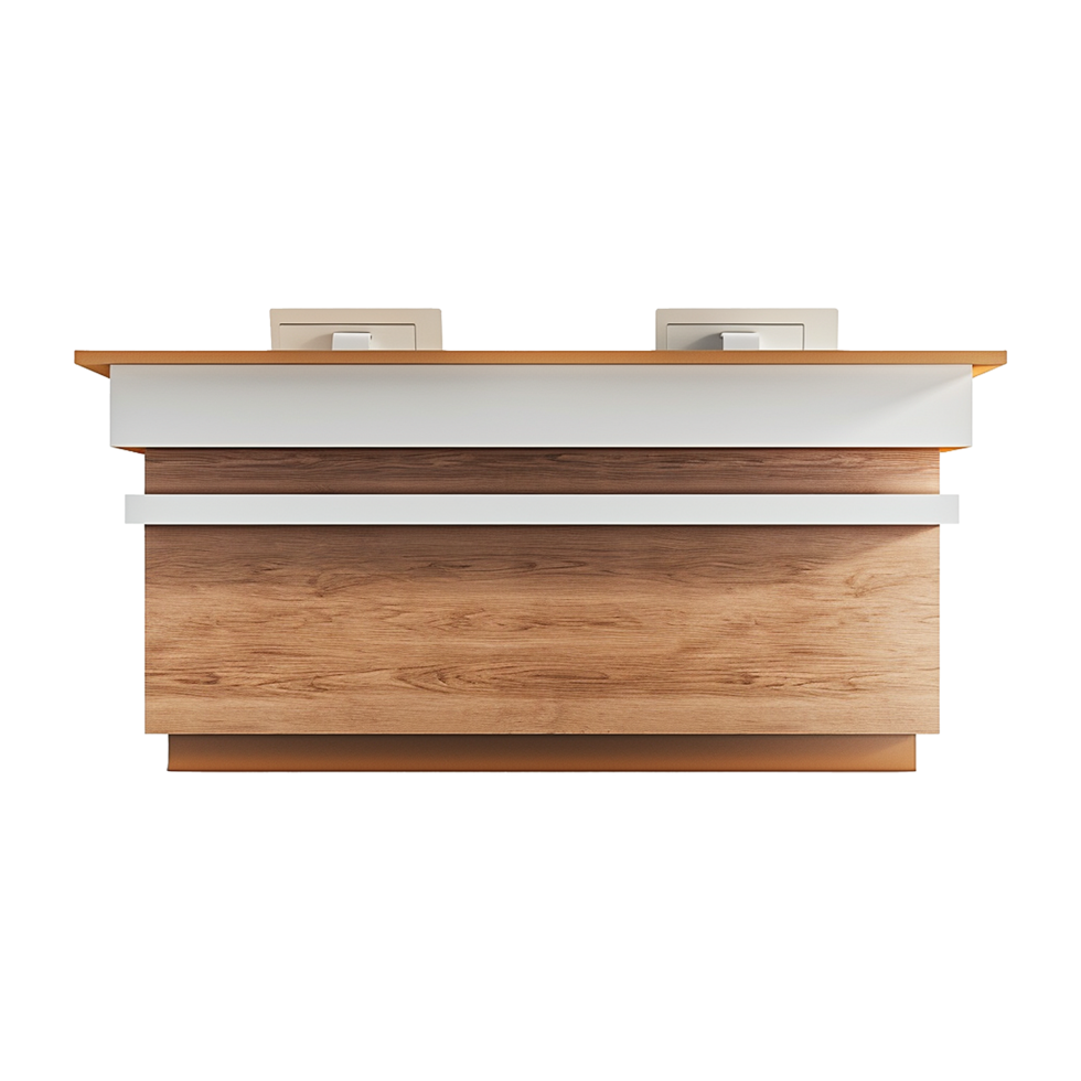 AI generated Wooden counter isolated on transparent background png